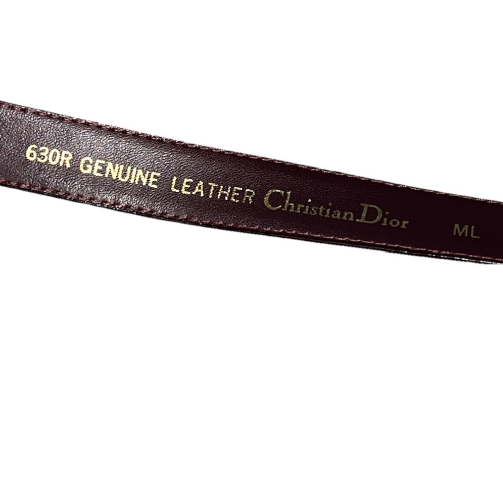 New Vintage Christian Dior CD Logo Buckle 630R Genuine Leather Women’s Belt  M/L - Picture 6 of 8